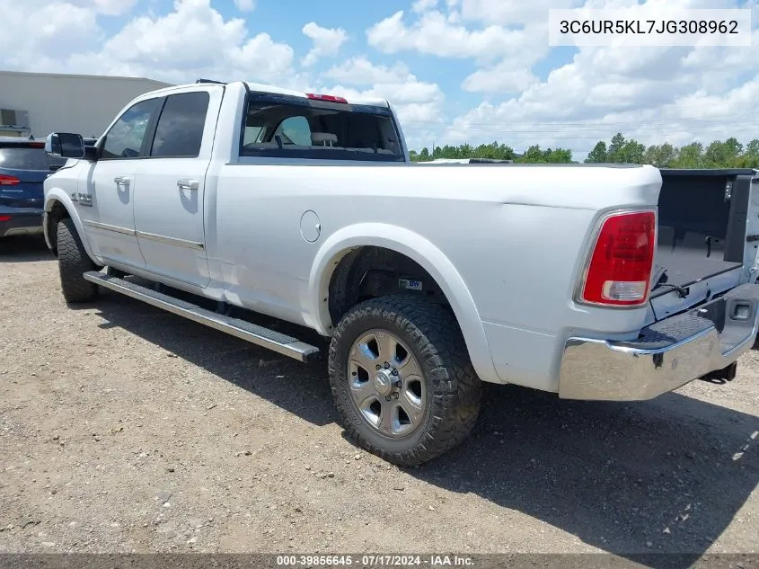 2018 Ram 2500 Laramie 4X4 8' Box VIN: 3C6UR5KL7JG308962 Lot: 39856645