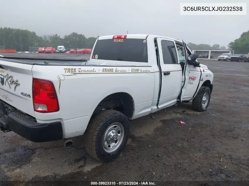 2018 Ram 2500 Tradesman 4X4 6'4 Box VIN: 3C6UR5CLXJG232538 Lot: 39923310