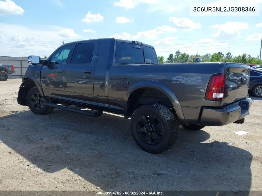 2018 Ram 2500 Laramie Mega Cab 4X4 6'4 Box VIN: 3C6UR5NL2JG308346 Lot: 39994782