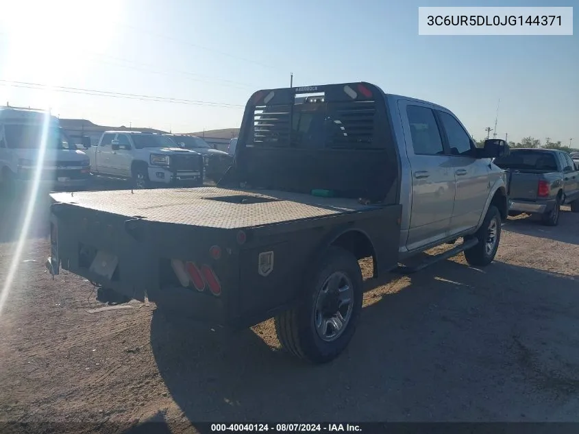 2018 Ram 2500 Lone Star 4X4 6'4 Box VIN: 3C6UR5DL0JG144371 Lot: 40040124