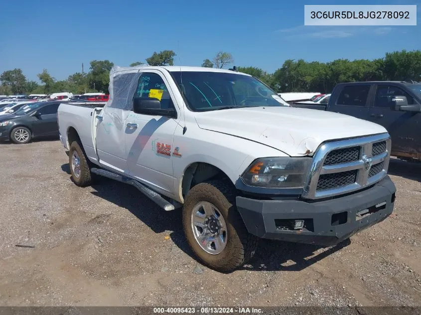 2018 Ram 2500 Slt 4X4 6'4 Box VIN: 3C6UR5DL8JG278092 Lot: 40095423