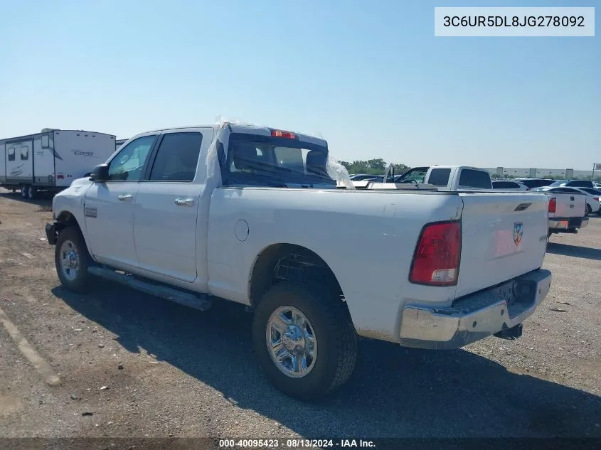 2018 Ram 2500 Slt 4X4 6'4 Box VIN: 3C6UR5DL8JG278092 Lot: 40095423