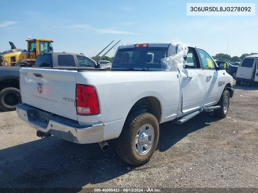 2018 Ram 2500 Slt 4X4 6'4 Box VIN: 3C6UR5DL8JG278092 Lot: 40095423