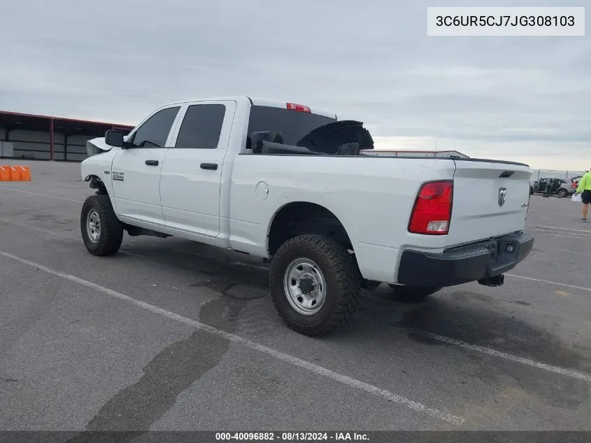 2018 Ram 2500 Tradesman 4X4 6'4 Box VIN: 3C6UR5CJ7JG308103 Lot: 40096882