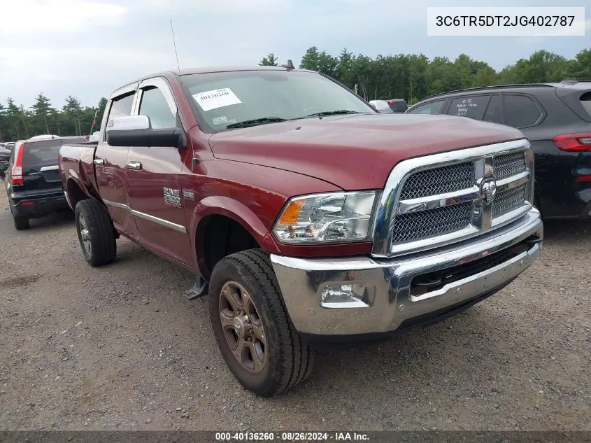 3C6TR5DT2JG402787 2018 Ram 2500 Big Horn 4X4 6'4 Box