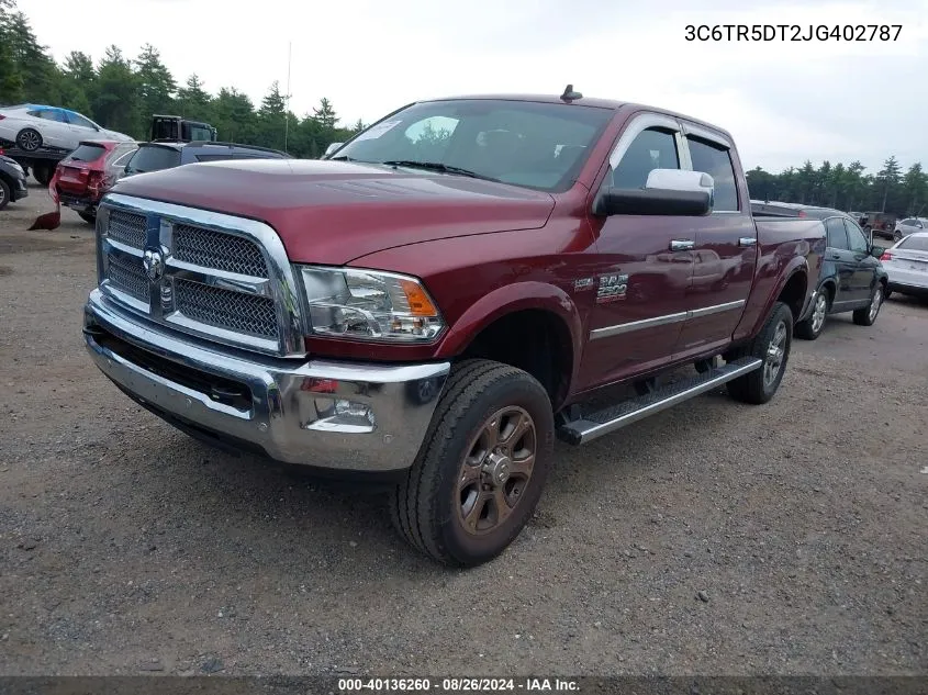 3C6TR5DT2JG402787 2018 Ram 2500 Big Horn 4X4 6'4 Box