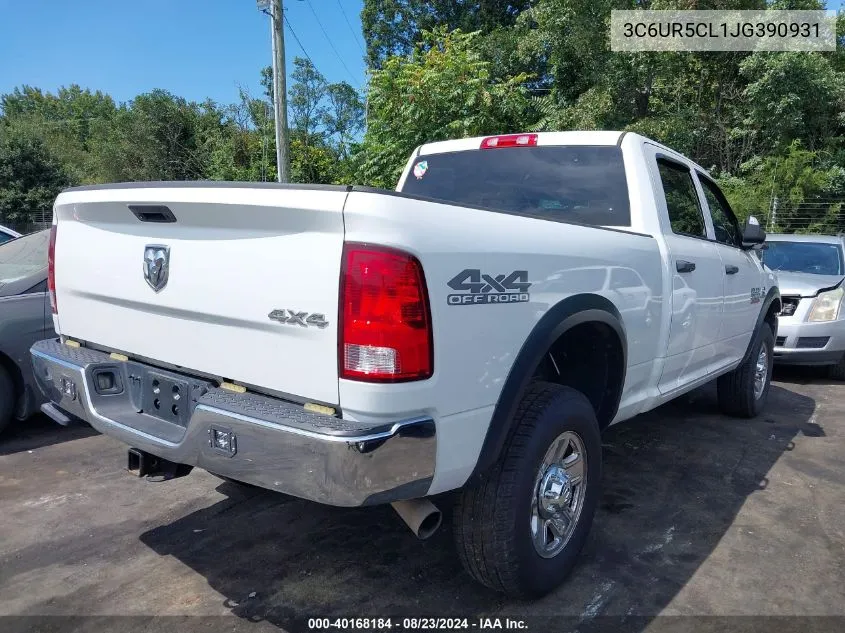 2018 Ram 2500 Tradesman 4X4 6'4 Box VIN: 3C6UR5CL1JG390931 Lot: 40168184