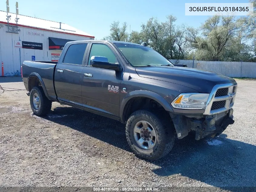 2018 Ram 2500 Laramie 4X4 6'4 Box VIN: 3C6UR5FL0JG184365 Lot: 40197508