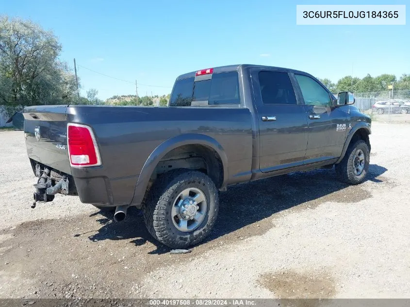 3C6UR5FL0JG184365 2018 Ram 2500 Laramie 4X4 6'4 Box