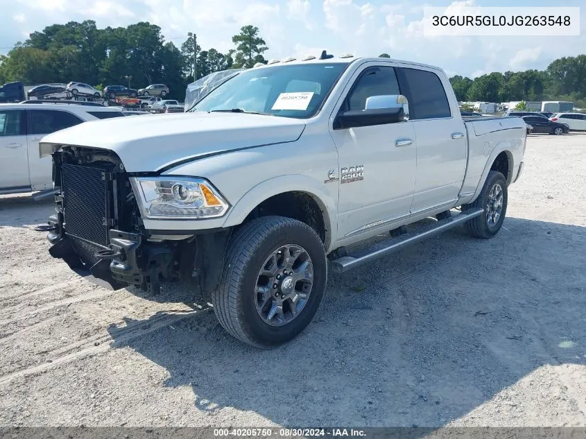 2018 Ram 2500 Limited 4X4 6'4 Box VIN: 3C6UR5GL0JG263548 Lot: 40205750