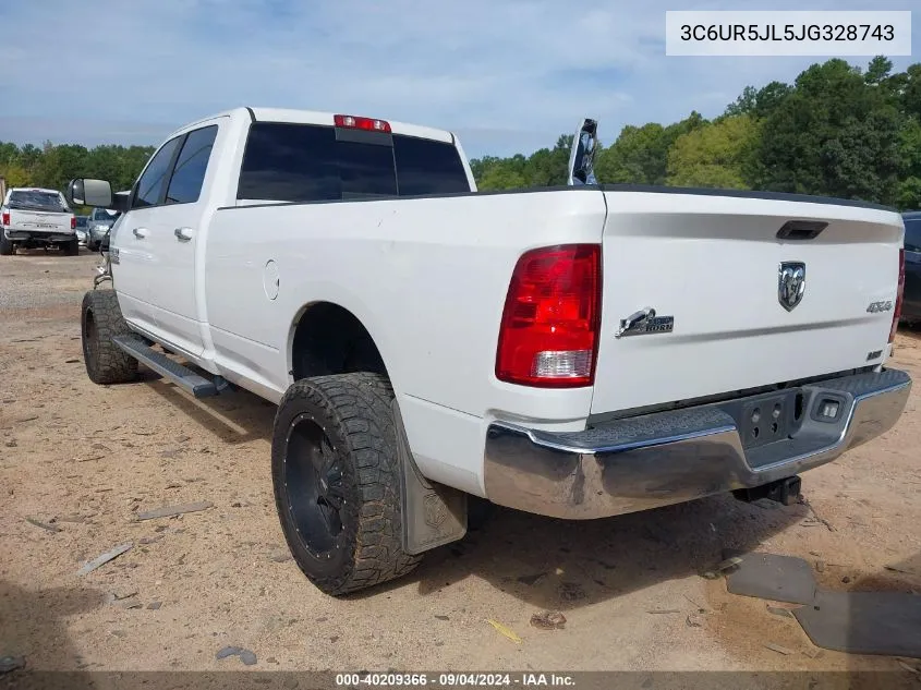 2018 Ram 2500 Big Horn 4X4 8' Box VIN: 3C6UR5JL5JG328743 Lot: 40209366