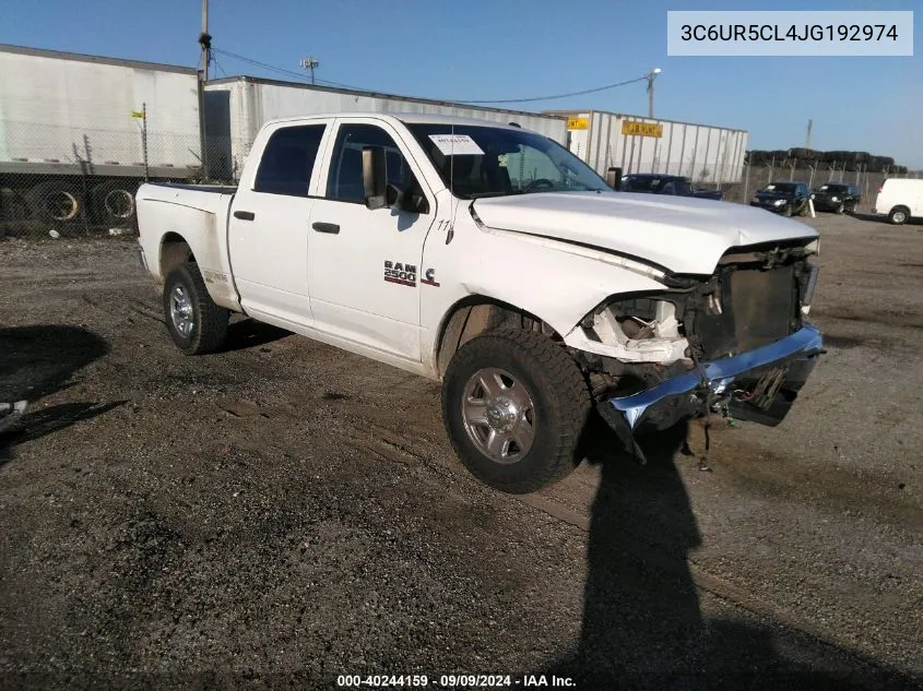 2018 Ram 2500 Tradesman 4X4 6'4 Box VIN: 3C6UR5CL4JG192974 Lot: 40244159