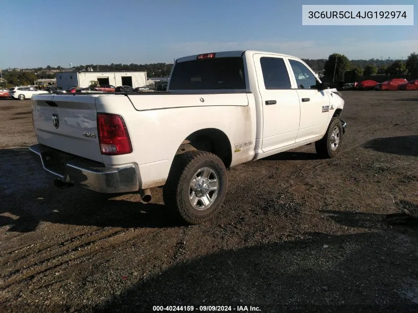 2018 Ram 2500 Tradesman 4X4 6'4 Box VIN: 3C6UR5CL4JG192974 Lot: 40244159