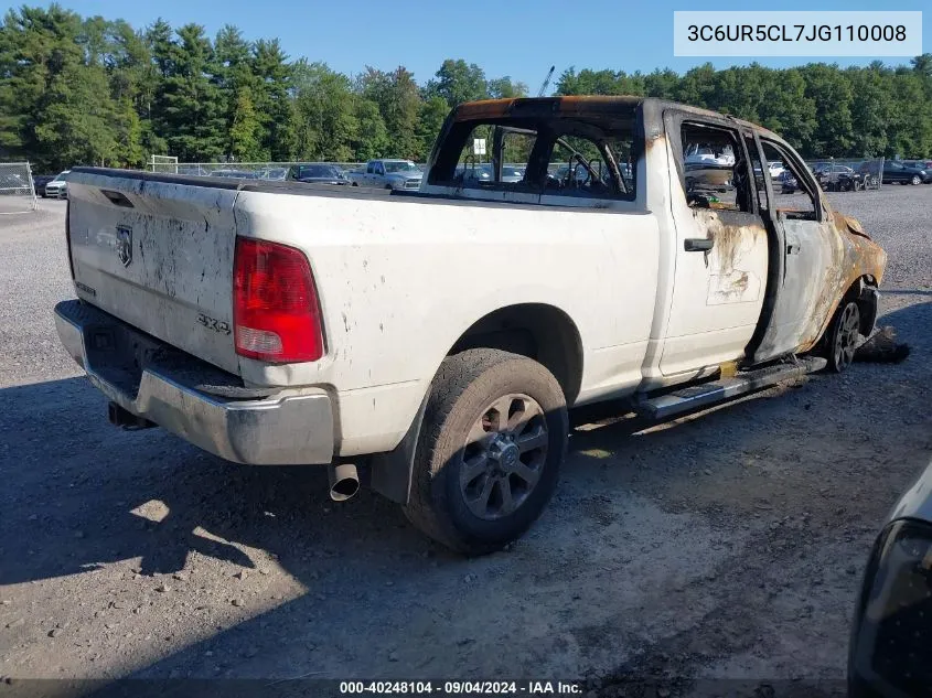 2018 Ram 2500 St VIN: 3C6UR5CL7JG110008 Lot: 40248104