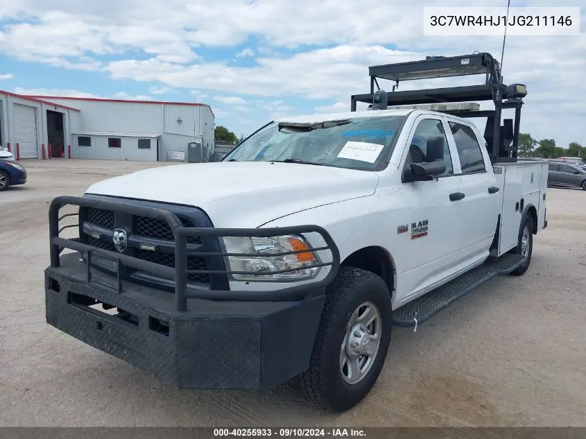 2018 Ram 2500 Tradesman 4X2 8' Box VIN: 3C7WR4HJ1JG211146 Lot: 40255933