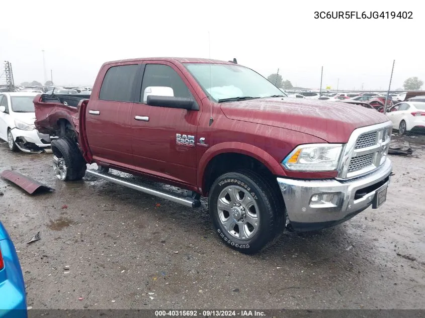 3C6UR5FL6JG419402 2018 Ram 2500 Laramie 4X4 6'4 Box