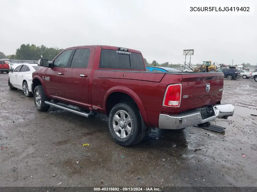 3C6UR5FL6JG419402 2018 Ram 2500 Laramie 4X4 6'4 Box