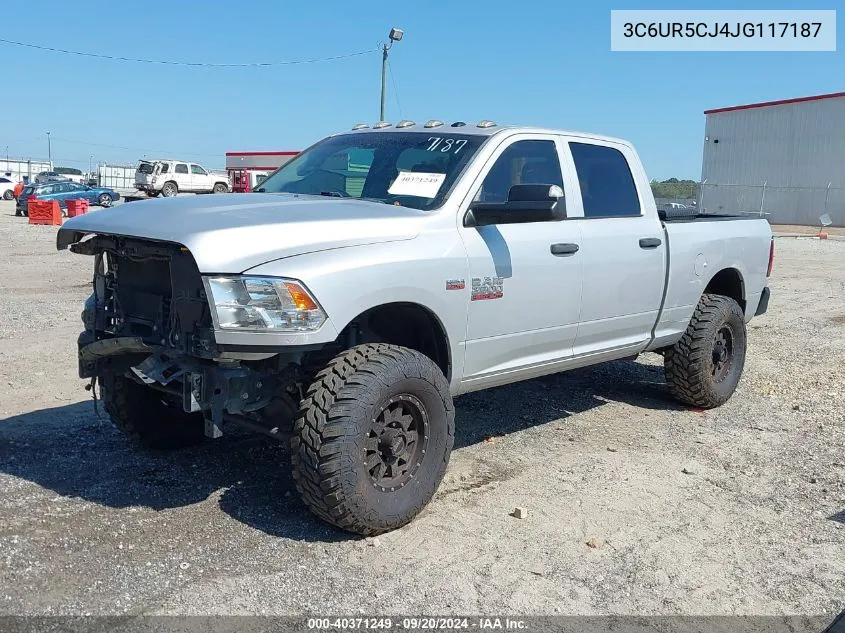 2018 Ram 2500 Tradesman 4X4 6'4 Box VIN: 3C6UR5CJ4JG117187 Lot: 40371249