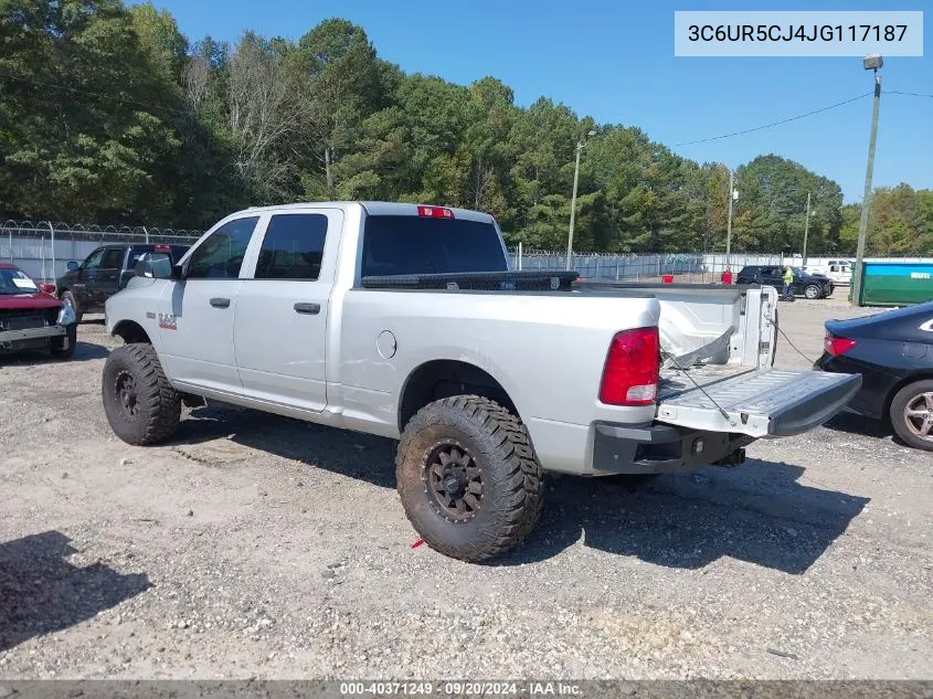 2018 Ram 2500 Tradesman 4X4 6'4 Box VIN: 3C6UR5CJ4JG117187 Lot: 40371249