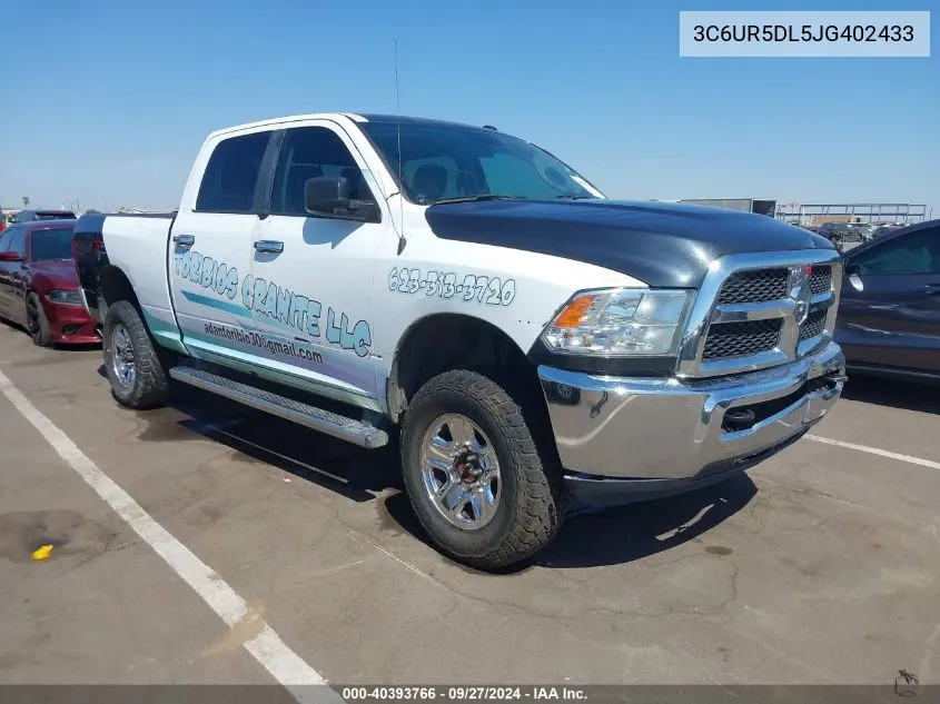 3C6UR5DL5JG402433 2018 Ram 2500 Slt 4X4 6'4 Box