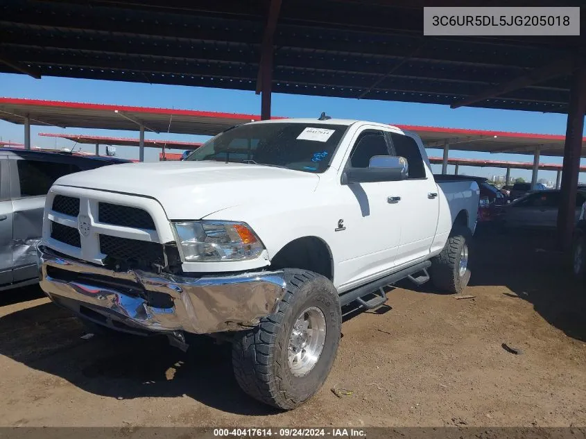 2018 Ram 2500 Slt VIN: 3C6UR5DL5JG205018 Lot: 40417614