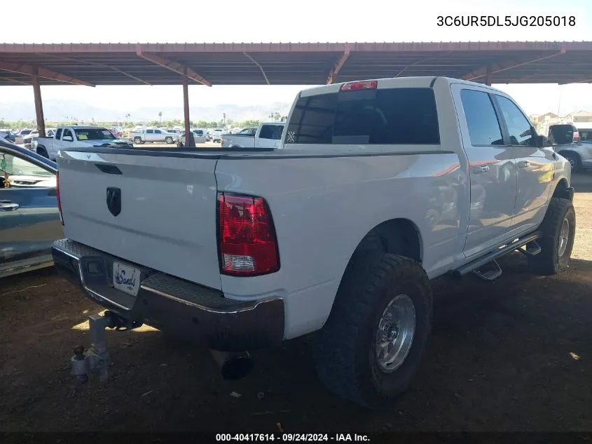 2018 Ram 2500 Slt VIN: 3C6UR5DL5JG205018 Lot: 40417614