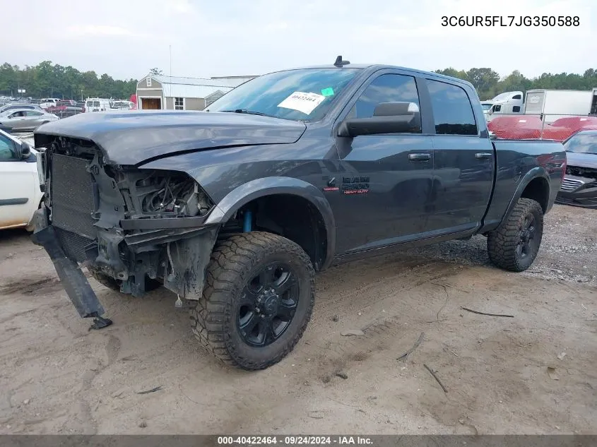 2018 Ram 2500 Laramie VIN: 3C6UR5FL7JG350588 Lot: 40422464