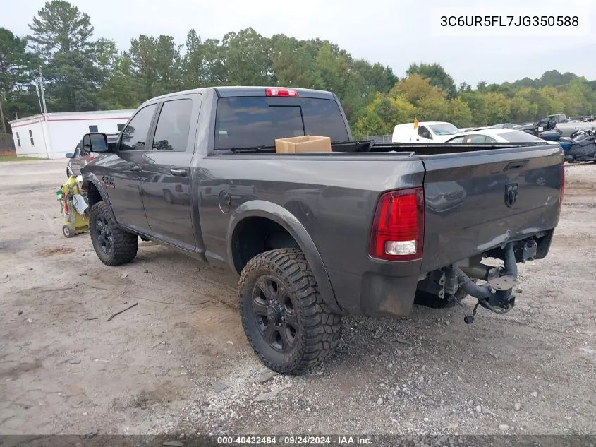 2018 Ram 2500 Laramie VIN: 3C6UR5FL7JG350588 Lot: 40422464