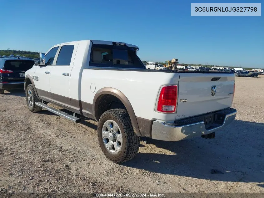 2018 Ram 2500 Laramie Mega Cab 4X4 6'4 Box VIN: 3C6UR5NL0JG327798 Lot: 40447226