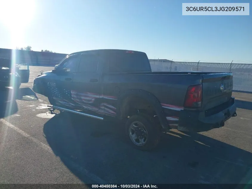 2018 Ram 2500 Tradesman 4X4 6'4 Box VIN: 3C6UR5CL3JG209571 Lot: 40450384