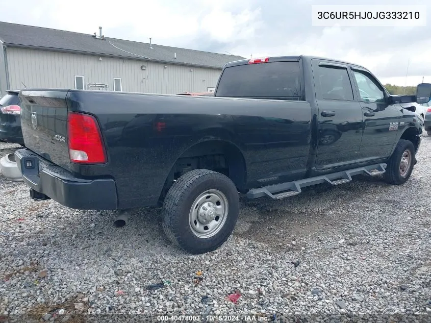 2018 Ram 2500 Tradesman 4X4 8' Box VIN: 3C6UR5HJ0JG333210 Lot: 40478003