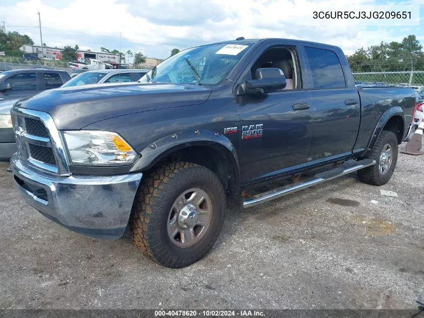 2018 Ram 2500 Tradesman 4X4 6'4 Box VIN: 3C6UR5CJ3JG209651 Lot: 40478620