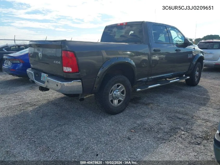 2018 Ram 2500 Tradesman 4X4 6'4 Box VIN: 3C6UR5CJ3JG209651 Lot: 40478620