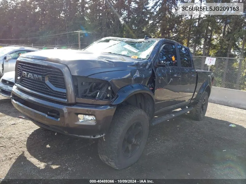 2018 Ram 2500 Laramie 4X4 6'4 Box VIN: 3C6UR5FL5JG209163 Lot: 40489366