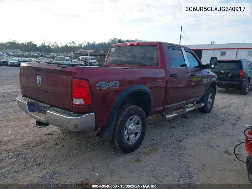 2018 Ram 2500 Tradesman 4X4 6'4 Box VIN: 3C6UR5CLXJG340917 Lot: 40546359