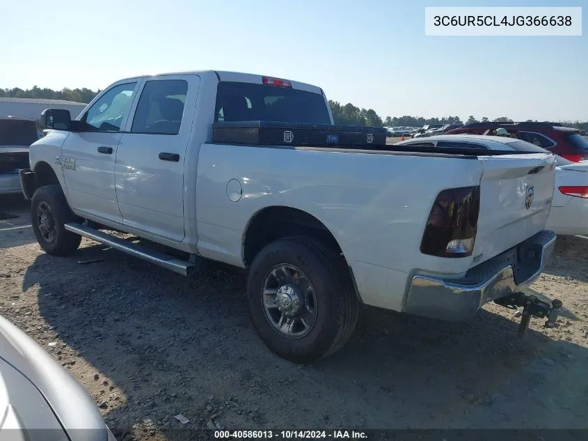 2018 Ram 2500 St VIN: 3C6UR5CL4JG366638 Lot: 40586013