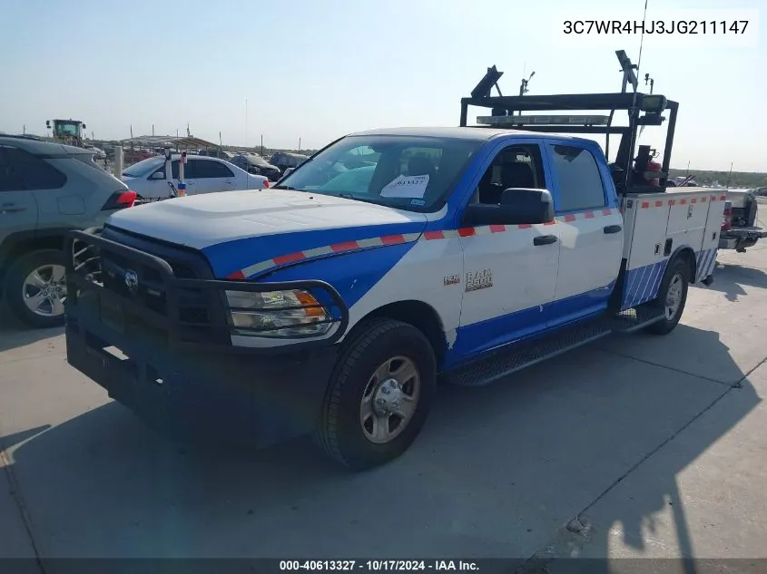 2018 Ram 2500 Tradesman 4X2 8' Box VIN: 3C7WR4HJ3JG211147 Lot: 40613327