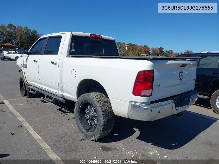 2018 Ram 2500 Slt VIN: 3C6UR5DL3JG275665 Lot: 40649632