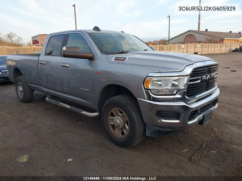 2019 Ram 2500 Big Horn VIN: 3C6UR5JJ2KG605929 Lot: 12149446