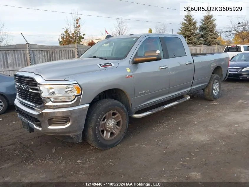 2019 Ram 2500 Big Horn VIN: 3C6UR5JJ2KG605929 Lot: 12149446