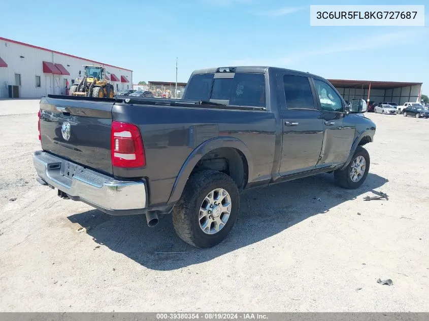 2019 Ram 2500 Laramie 4X4 6'4 Box VIN: 3C6UR5FL8KG727687 Lot: 39380354