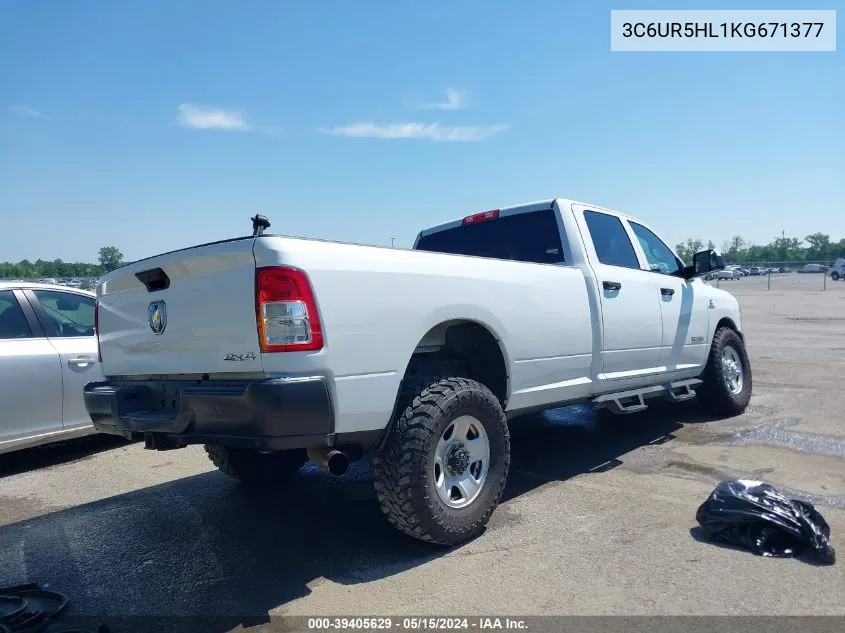 2019 Ram 2500 Tradesman 4X4 8' Box VIN: 3C6UR5HL1KG671377 Lot: 39405629