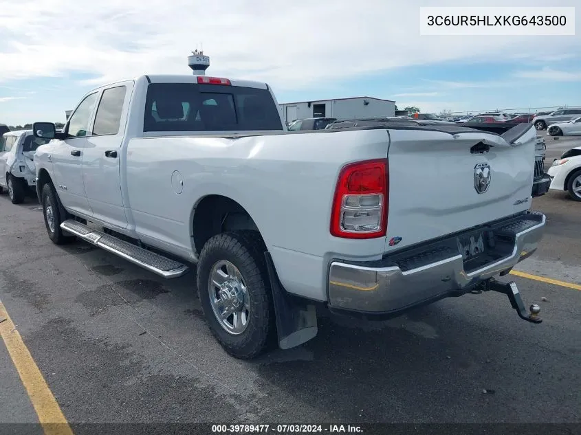 2019 Ram 2500 Tradesman 4X4 8' Box VIN: 3C6UR5HLXKG643500 Lot: 39789477