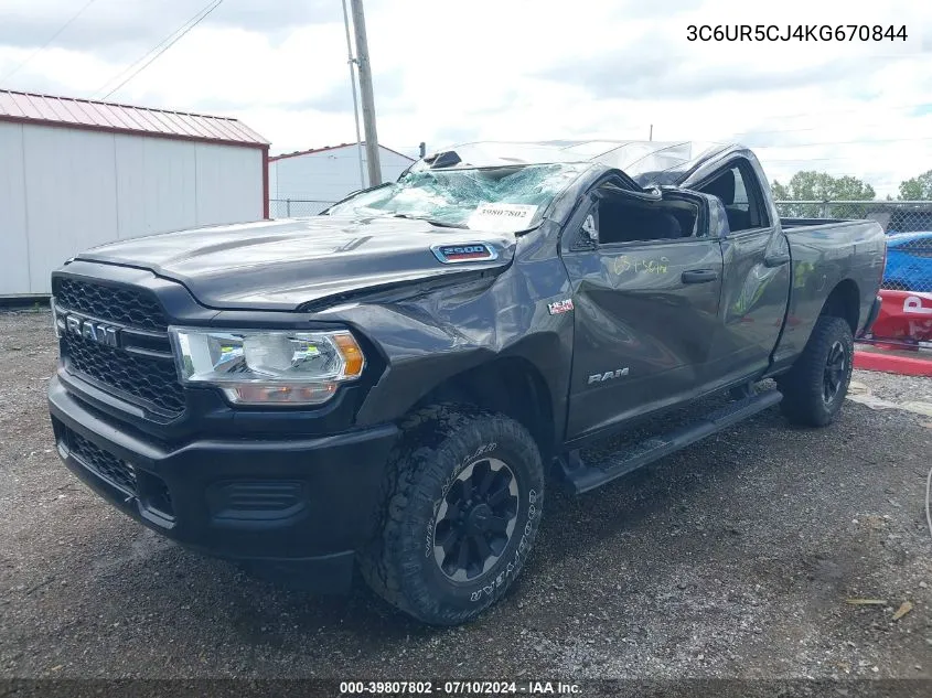 2019 Ram 2500 VIN: 3C6UR5CJ4KG670844 Lot: 39807802