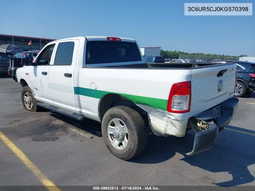 3C6UR5CJ0KG570398 2019 Ram 2500 Tradesman 4X4 6'4 Box