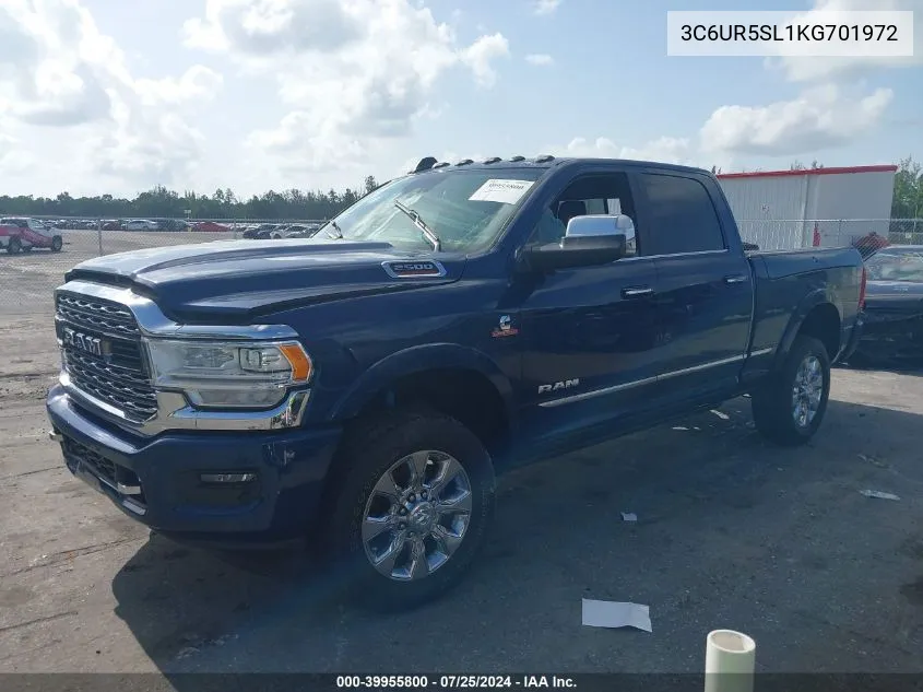 2019 Ram 2500 Limited 4X4 6'4 Box VIN: 3C6UR5SL1KG701972 Lot: 39955800