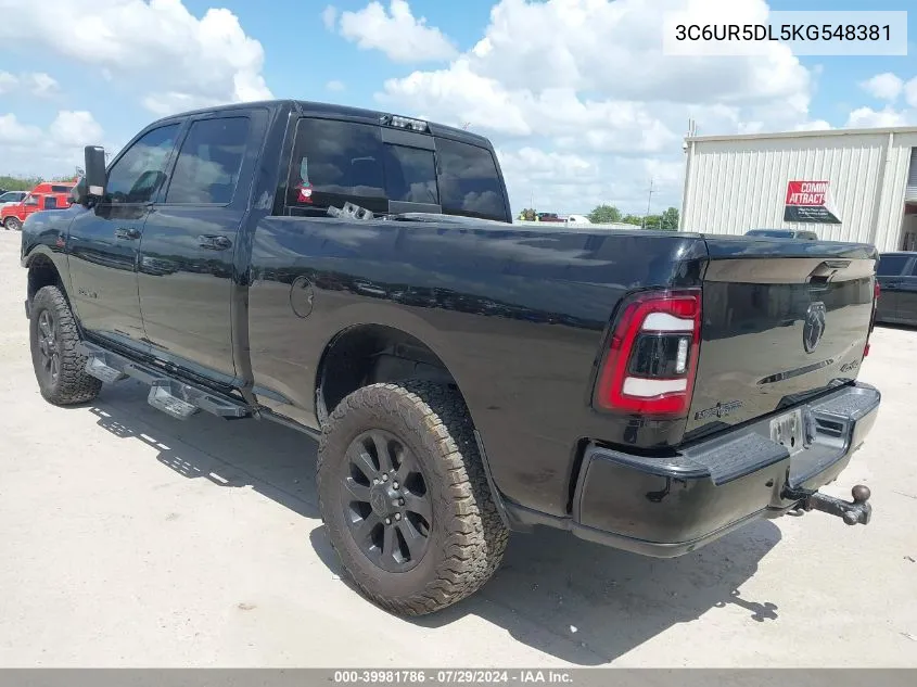 2019 Ram 2500 Lone Star 4X4 6'4 Box VIN: 3C6UR5DL5KG548381 Lot: 39981786