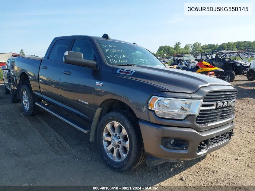 2019 Ram 2500 Big Horn VIN: 3C6UR5DJ5KG550145 Lot: 40163418