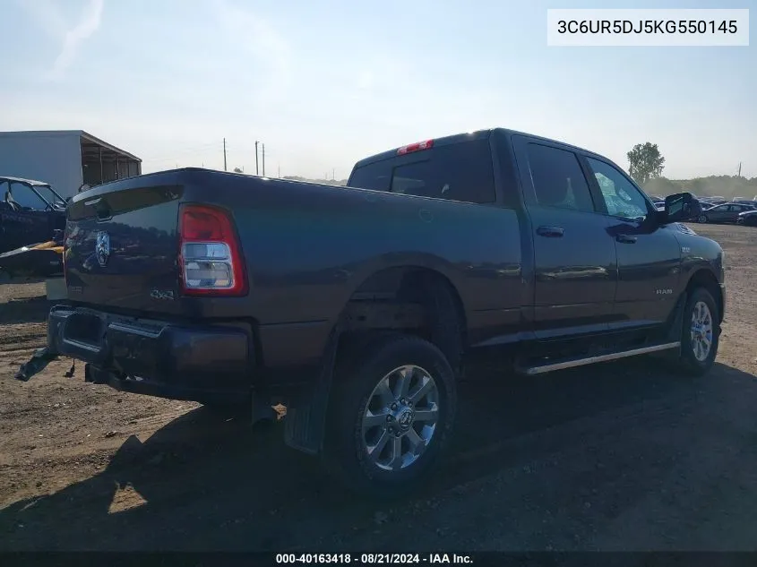 2019 Ram 2500 Big Horn VIN: 3C6UR5DJ5KG550145 Lot: 40163418