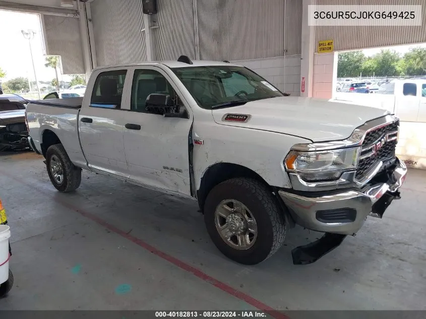 2019 Ram 2500 Tradesman 4X4 6'4 Box VIN: 3C6UR5CJ0KG649425 Lot: 40182813